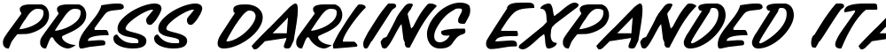 Press Darling Expanded Italic