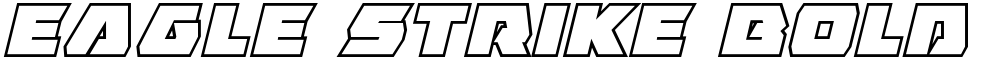 Eagle Strike Bold Outline Italic