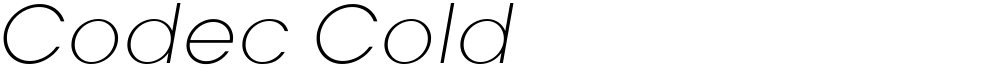 Codec Cold
