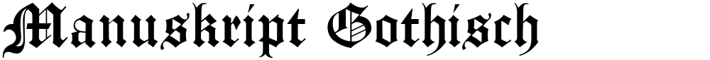 Manuskript Gothisch