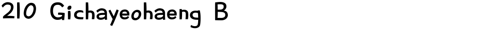 210 Gichayeohaeng B