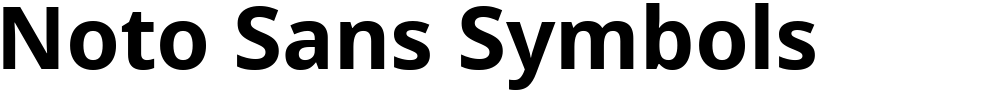 Noto Sans Symbols