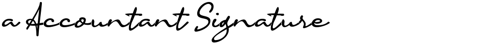 a Accountant Signature