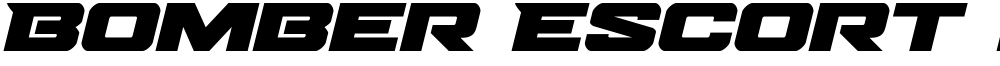 Bomber Escort Expanded Italic