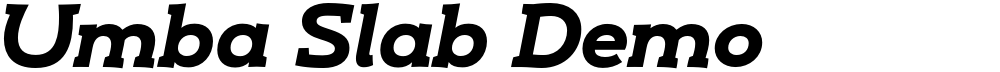 Umba Slab Demo