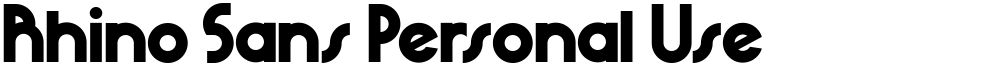 Rhino Sans Personal Use