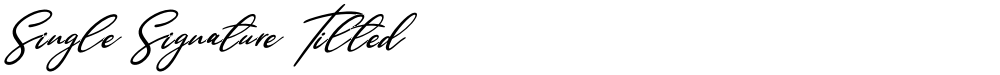 Single Signature Tilted
