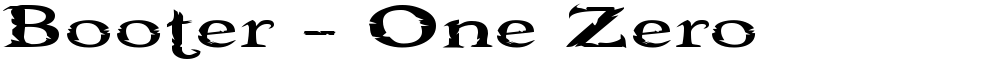 Booter - One Zero