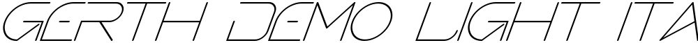 Gerth Demo Light Italic