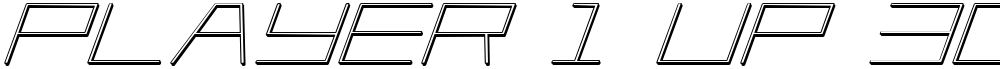 Player 1 Up 3D Italic