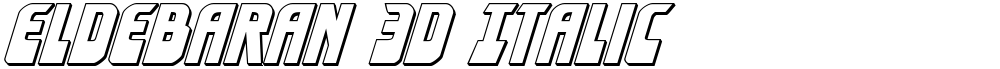 Eldebaran 3D Italic