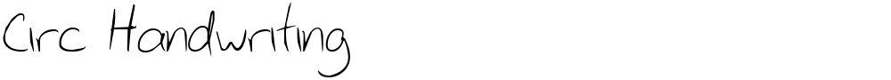 Circ Handwriting