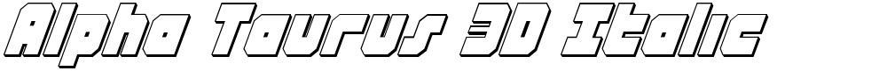 Alpha Taurus 3D Italic