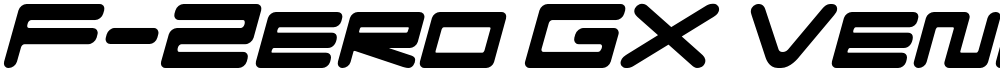 F-Zero GX Venue Font