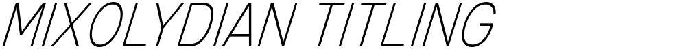 Mixolydian Titling