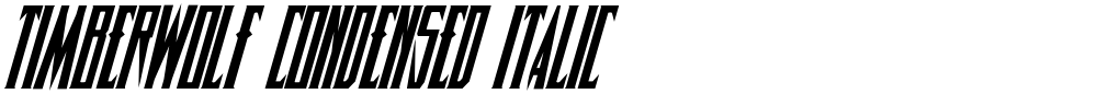 Timberwolf Condensed Italic