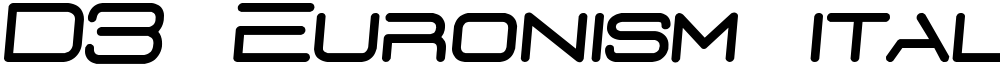 D3 Euronism italic