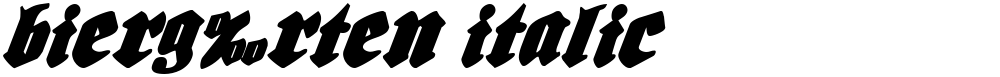 Bierg‰rten Italic