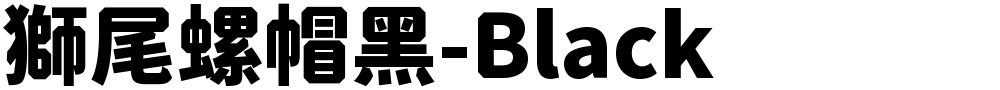 獅尾螺帽黑-Black