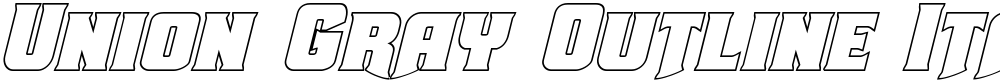 Union Gray Outline Italic