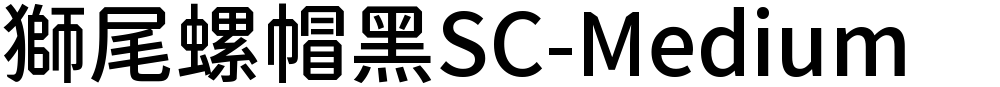 獅尾螺帽黑SC-Medium
