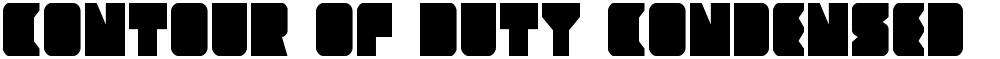 Contour of Duty Condensed