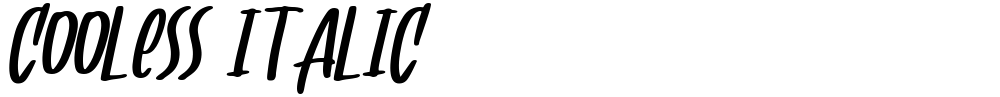 Cooless italic