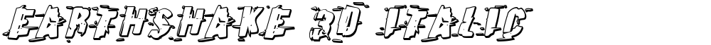 Earthshake 3D Italic