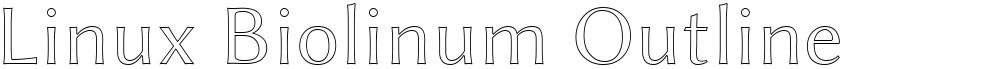 Linux Biolinum Outline