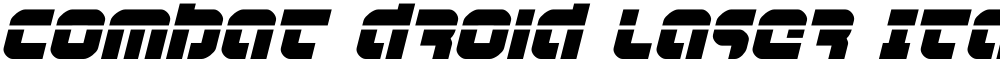 Combat Droid Laser Italic