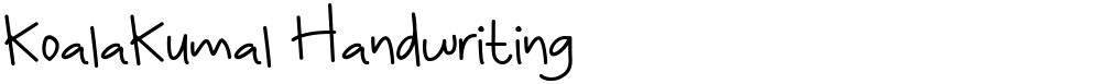 KoalaKumal Handwriting