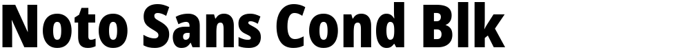 Noto Sans Cond Blk