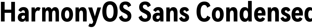 HarmonyOS Sans Condensed