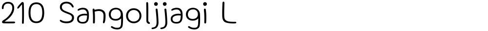210 Sangoljjagi L