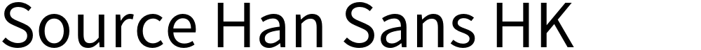 Source Han Sans HK