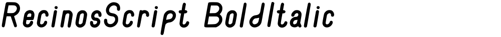 RecinosScript BoldItalic