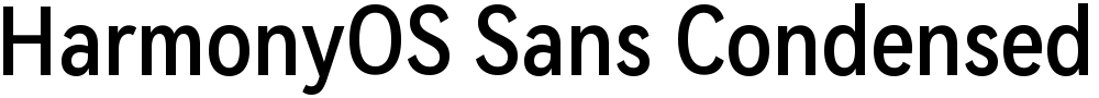HarmonyOS Sans Condensed