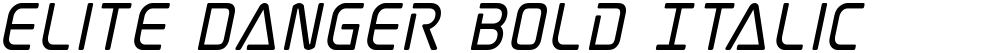 Elite Danger Bold Italic