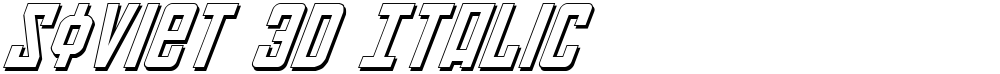 Soviet 3D Italic