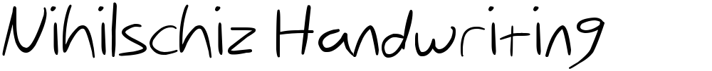 Nihilschiz Handwriting