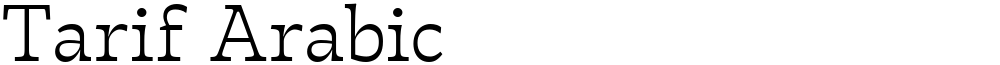 Tarif Arabic