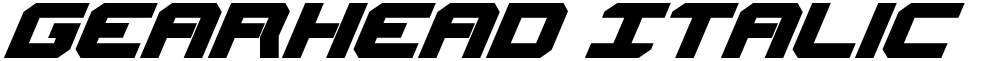 Gearhead Italic