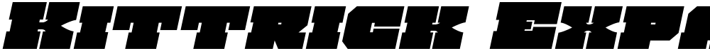 Kittrick Expanded Italic