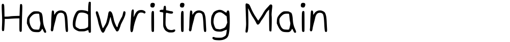 Handwriting Main