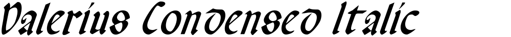 Valerius Condensed Italic