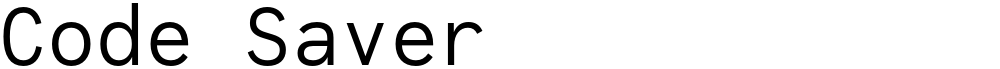 Code Saver