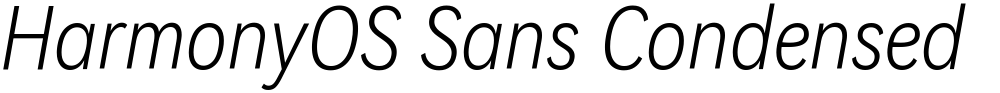 HarmonyOS Sans Condensed