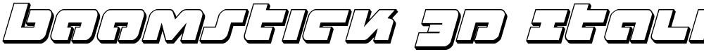 Boomstick 3D Italic