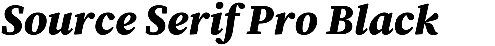Source Serif Pro Black