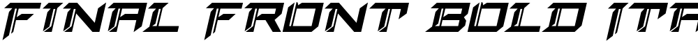 Final Front Bold Italic